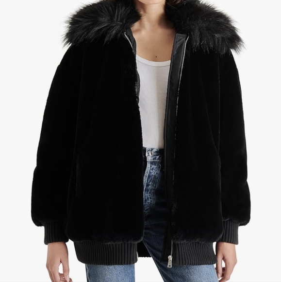 SOLD*****Steve Maddens Sylvia coat soft fur zip up with pockets!  NWT XS - Picture 13 of 13